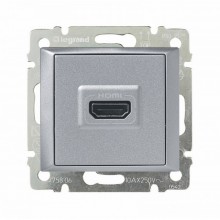 Розетка HDMI Legrand Valena Classic для аудио/видеоустройств, алюминий 770285