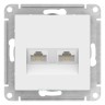 Розетка двойная компьютерная RJ-45+RJ-45 5E
