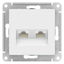 Розетка двойная компьютерная RJ-45+RJ-45 5E