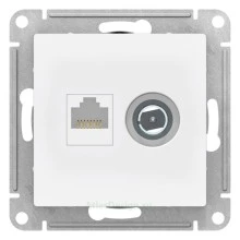 Розетка компьютерная RJ45+РозеткаTV, категория 5Е Schneider Electric Atlasdesign