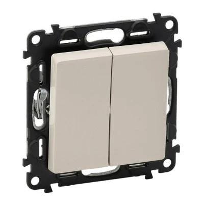 Переключатель двухклавишный Legrand Valena Life слоновая кость 752508