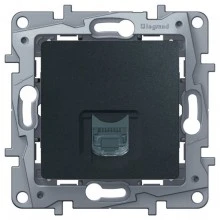 Розетка RJ-45 Legrand Etika одиночная, cat. 5e, антрацит 672641