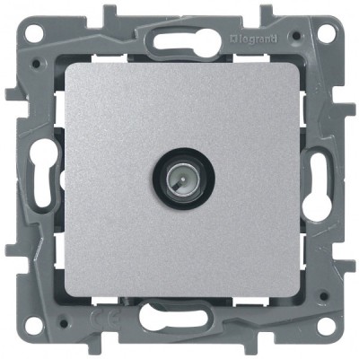 Розетка TV Legrand Etika оконечная 5 дБ, алюминий 672465