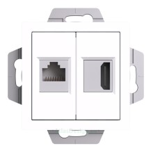Розетка HDMI+Интернет RG45 кат.5Е Schneider Electric Atlasdesign