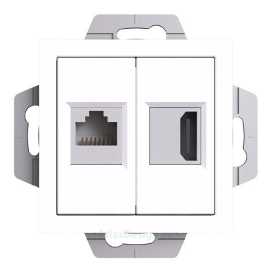 Розетка HDMI+Интернет RG45 кат.5Е Schneider Electric Atlasdesign
