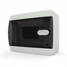 Щит накладной Tekfor IP41 4М прозрачная черная дверь