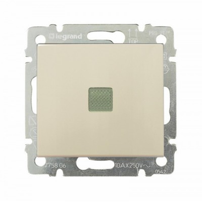 Выключатель одноклавишный Legrand Valena Classic с подсветкой, слоновая кость 774310