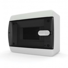 Щит накладной Tekfor IP41 6М прозрачная черная дверь