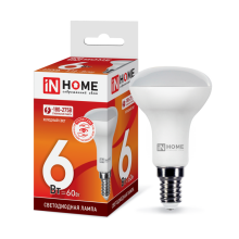 6Вт 6500К Е14 лампа светодиодная IN HOME LED-R50-VC 230В 525Лм