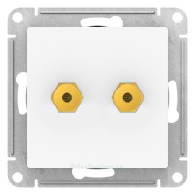 Розетка для колонок двухместная Schneider Electric Atlasdesign