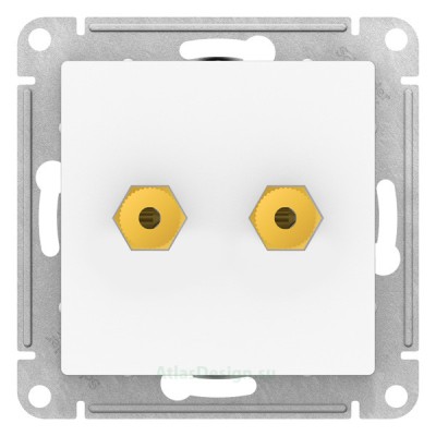 Розетка для колонок двухместная Schneider Electric Atlasdesign