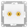 Розетка для колонок двухместная Schneider Electric Atlasdesign
