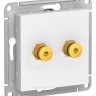 Розетка для колонок двухместная Schneider Electric Atlasdesign