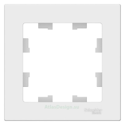 Рамка 1-пост Schneider Electric Atlasdesign белый