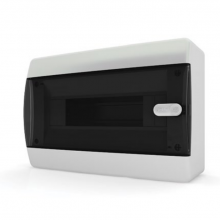 Щит накладной Tekfor IP40 12М прозрачная черная дверь