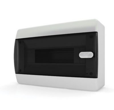 Щит накладной Tekfor IP40 12М прозрачная черная дверь
