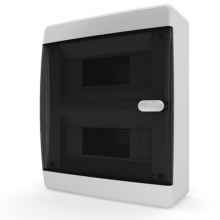 Щит накладной Tekfor IP41 18М прозрачная черная дверь