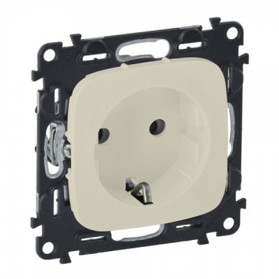 Розетка силовая Legrand Valena Allure 2K+3 на винтах, слоновая кость 753825