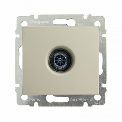 Розетка TV Legrand Valena Classic звезда 1,5 дБ, слоновая кость 774329
