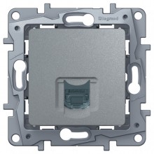 Розетка RJ-45 Legrand Etika одиночная, cat. 5e, алюминий 672441