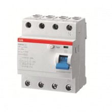 F204 0,1-100мА AC-25 УЗО четырехполюсный ABB