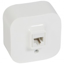 Розетка телефонная Legrand Quteo RJ-11, белая