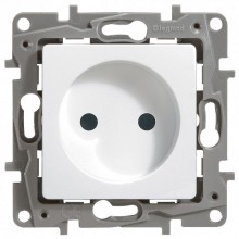 Розетка силовая Legrand Etika 2K белая 672220