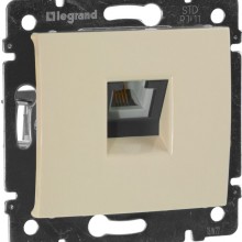 Розетка телефонная Legrand Valena Classic RJ-11, 4 контакта, 1 выход, слоновая кость 774338