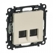 Розетка телефонная Legrand Valena Life RJ-11, 2 выхода, слоновая кость 753239