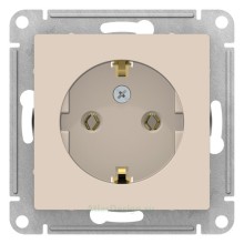 Розетка Schneider Electric Atlasdesign, с заземлением, винтовые клеммы