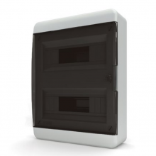 Щит накладной Tekfor IP41 24М прозрачная черная дверь