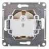Розетка Schneider Electric Atlasdesign,со шшторками, с заземлением,