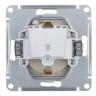 Розетка Schneider Electric Atlasdesign, с заземлением,с крышкой, со шторками,