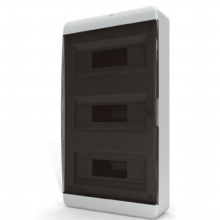 Щит накладной Tekfor IP41 36М прозрачная черная дверь