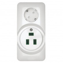 Розетка силовая Schneider Electric Прима 2К+З, 2P + PE, белая