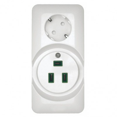 Розетка силовая Schneider Electric Прима 2К+З, 2P + PE, белая
