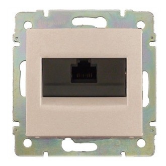 Розетка RJ-45 Legrand Valena Classic одиночная, с захватами, слоновая кость 774130