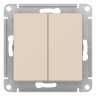 Выключатель 2-клавишный Schneider Electric Atlasdesign