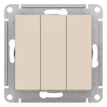 Выключатель 3-клавишный Schneider Electric Atlasdesign