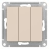 Выключатель 3-клавишный Schneider Electric Atlasdesign