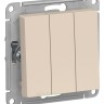 Выключатель 3-клавишный Schneider Electric Atlasdesign