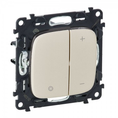 Светорегулятор Legrand Valena Allure кнопочный 400 Вт, слоновая кость 752862