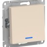 Выключатель 1-клавишный с подсветкой Schneider Electric Atlasdesign