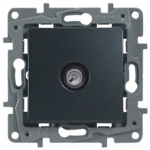 Розетка TV Legrand Etika оконечная 5 дБ, антрацит 672665