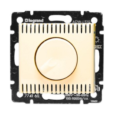 Светорегулятор Legrand Valena Classic поворотный 100-1000 Вт, слоновая кость 774160