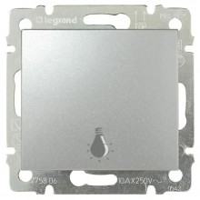 Кнопка с иконкой лампы Legrand Valena Classic алюминий 770112