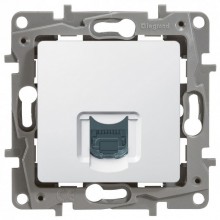 Розетка телефонная Legrand Etika RJ-11, 1 выход, белая 672240