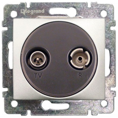 Розетка TV-FM Legrand Valena Classic звезда 1.5 дБ, алюминий 770132