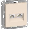 Розетка двойная компьютерная RJ-45+RJ-45 5E