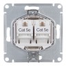 Розетка двойная компьютерная RJ-45+RJ-45 5E
